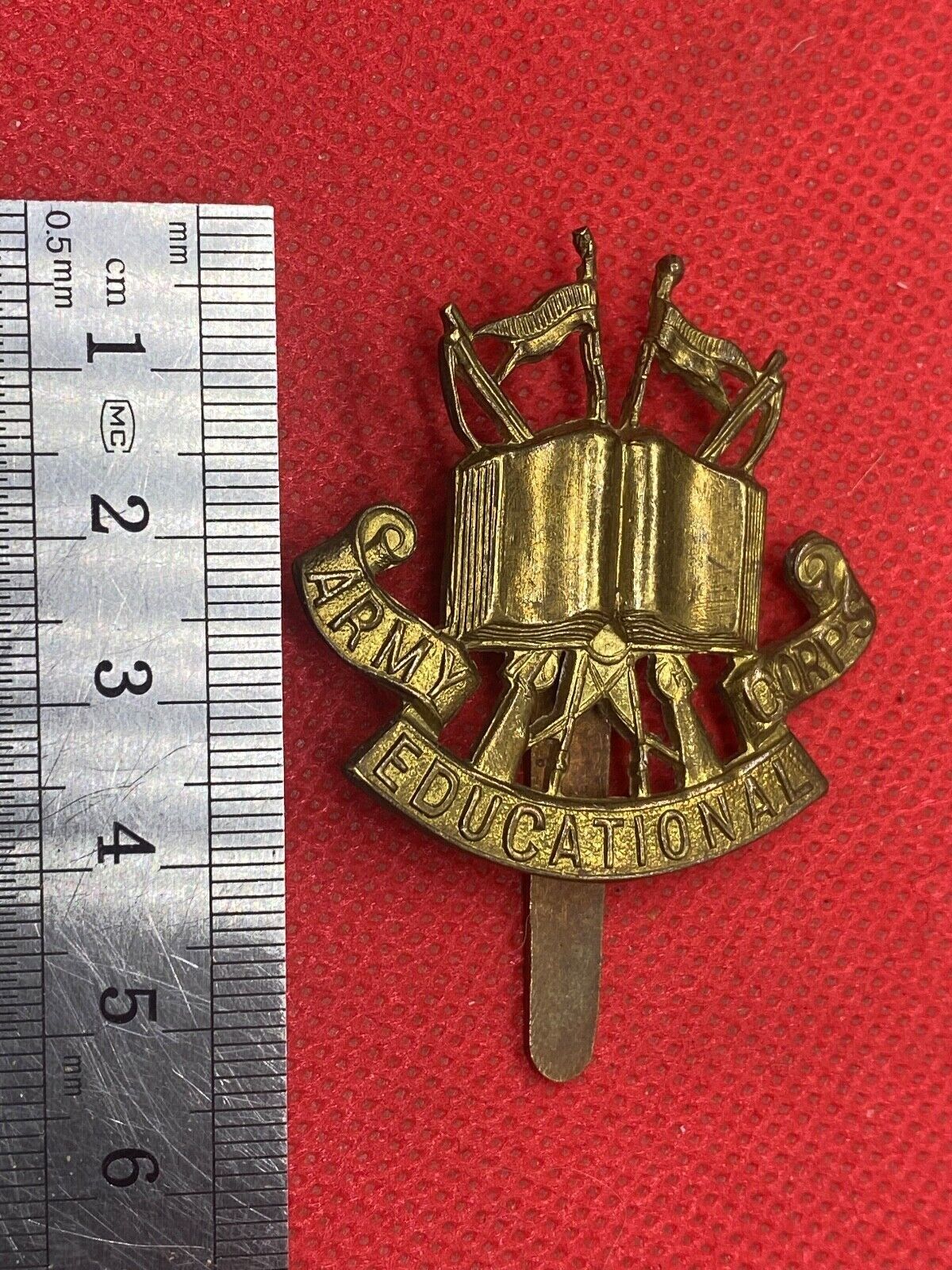 Original British Army - ARMY EDUCATION CORPS Cap Badge - The Militaria Shop