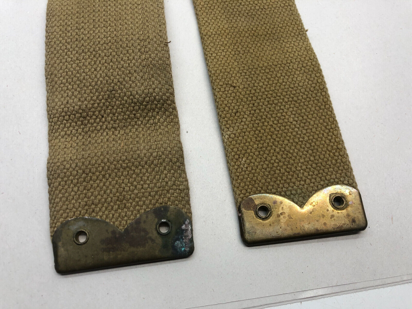 Original WW2 British Army 37 Pattern L Straps Pair - Wartime Dated - The Militaria Shop