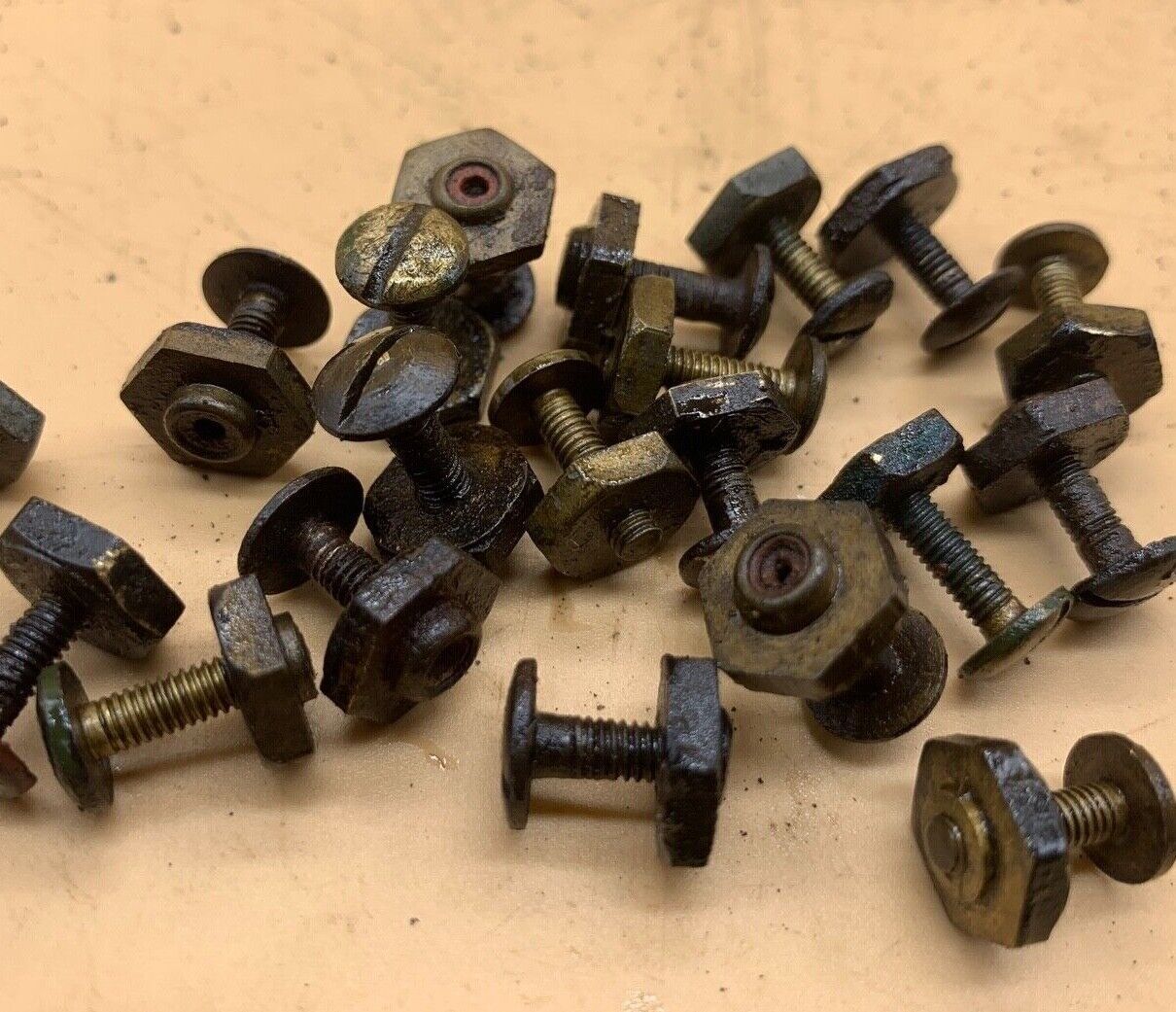 Original WW2 British Army Brodie / Turtle Mk1/2/3/4 Helmet Dome Screw & Nut - The Militaria Shop