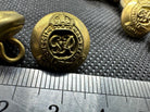 Pair of Original British Army WW2 Royal Engineers Brass Officers Cap Buttons - The Militaria Shop