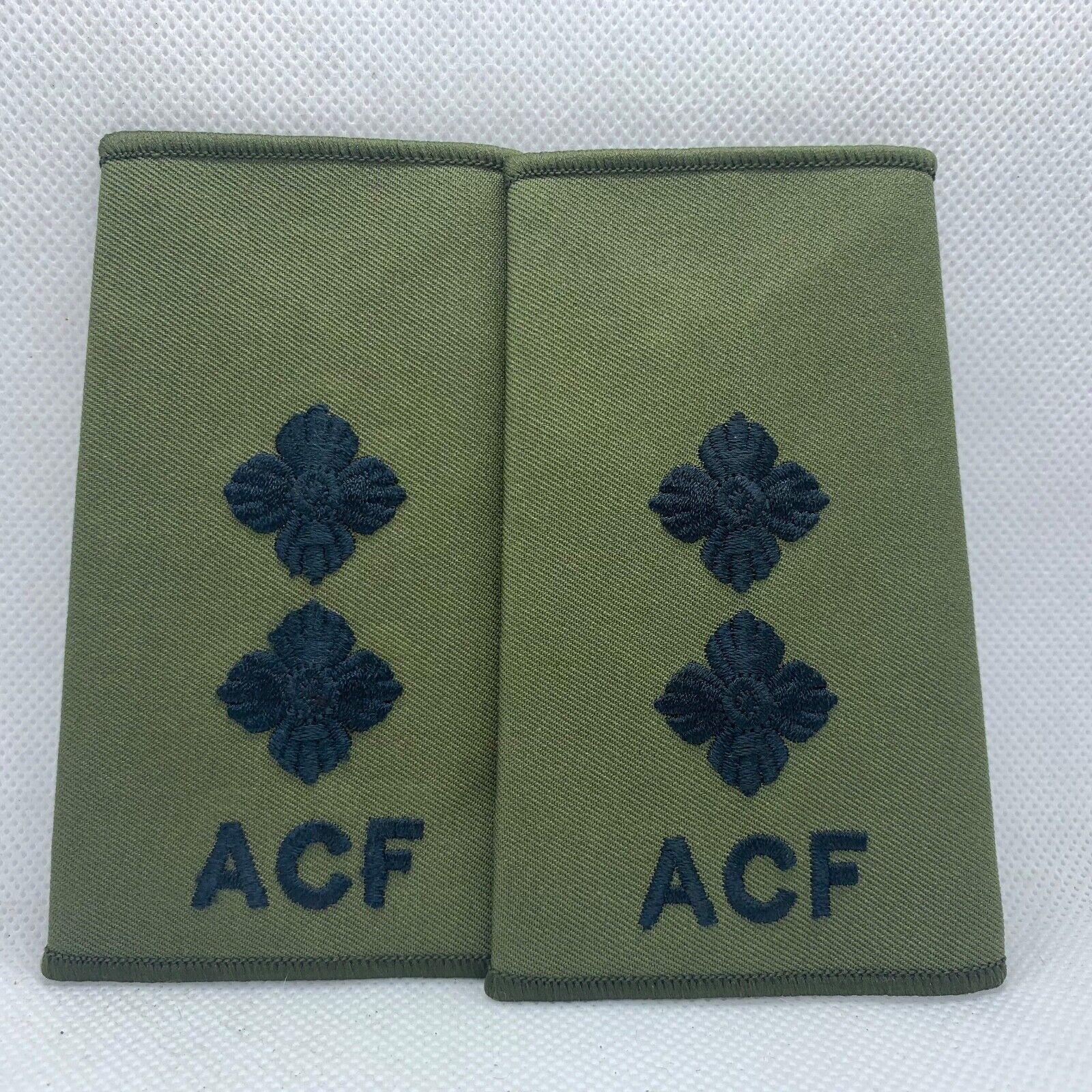 Cadet ACF OD Green Rank Slides / Epaulette Pair Genuine British Army - NEW - The Militaria Shop