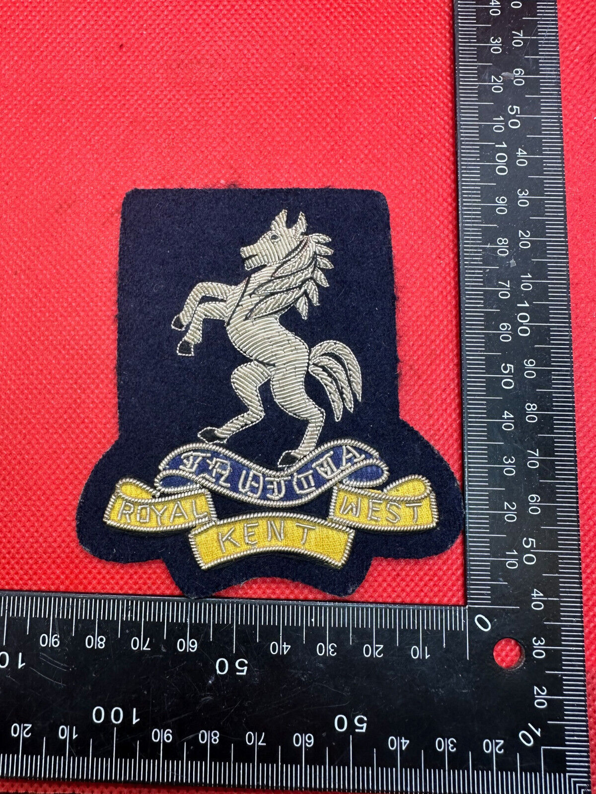 British Army Bullion Embroidered Blazer Badge - Royal West Kent Regiment - The Militaria Shop