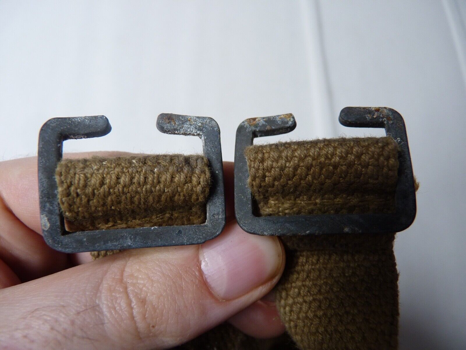 Original WW2 British Army Soldiers Water Bottle Carrier Harness - Dated 1944 - The Militaria Shop