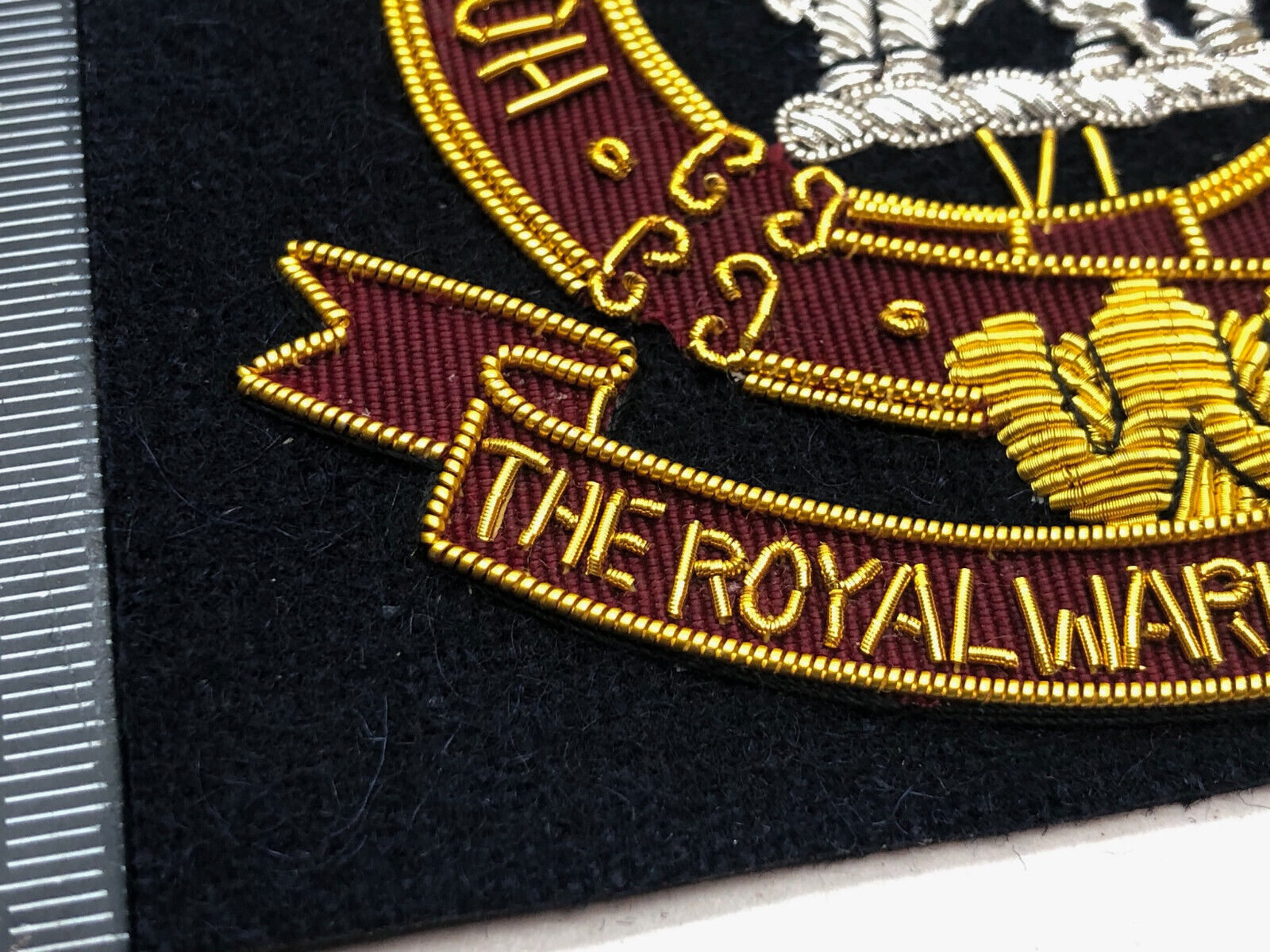 British Army Bullion Embroidered Blazer Badge - The Royal Warwickshire Regiment - The Militaria Shop