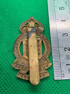 Genuine WW2 British Army Ordinance Corps Brass Cap Badge - Kings Crown - The Militaria Shop