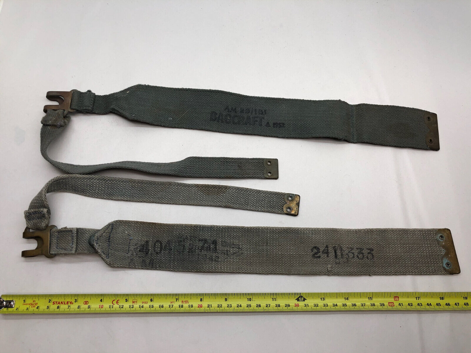 Original WW2 British Royal Air Force Blue 37 Pattern L Strap Set - The Militaria Shop