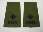 RGR Gurkha Rifles OD Rank Slides / Epaulette Pair Genuine British Army - NEW - The Militaria Shop