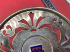 1930's Lymington Silver Plate Coaster / Tea Pot Stand. Crested with town mo - The Militaria Shop