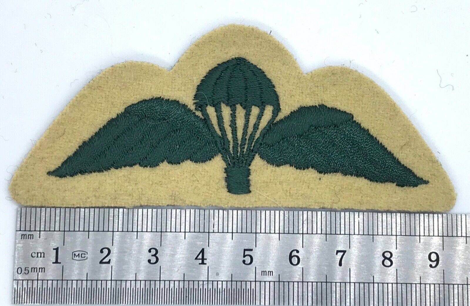 A current khaki backed British Army paratroopers uniform jump wing badge - The Militaria Shop