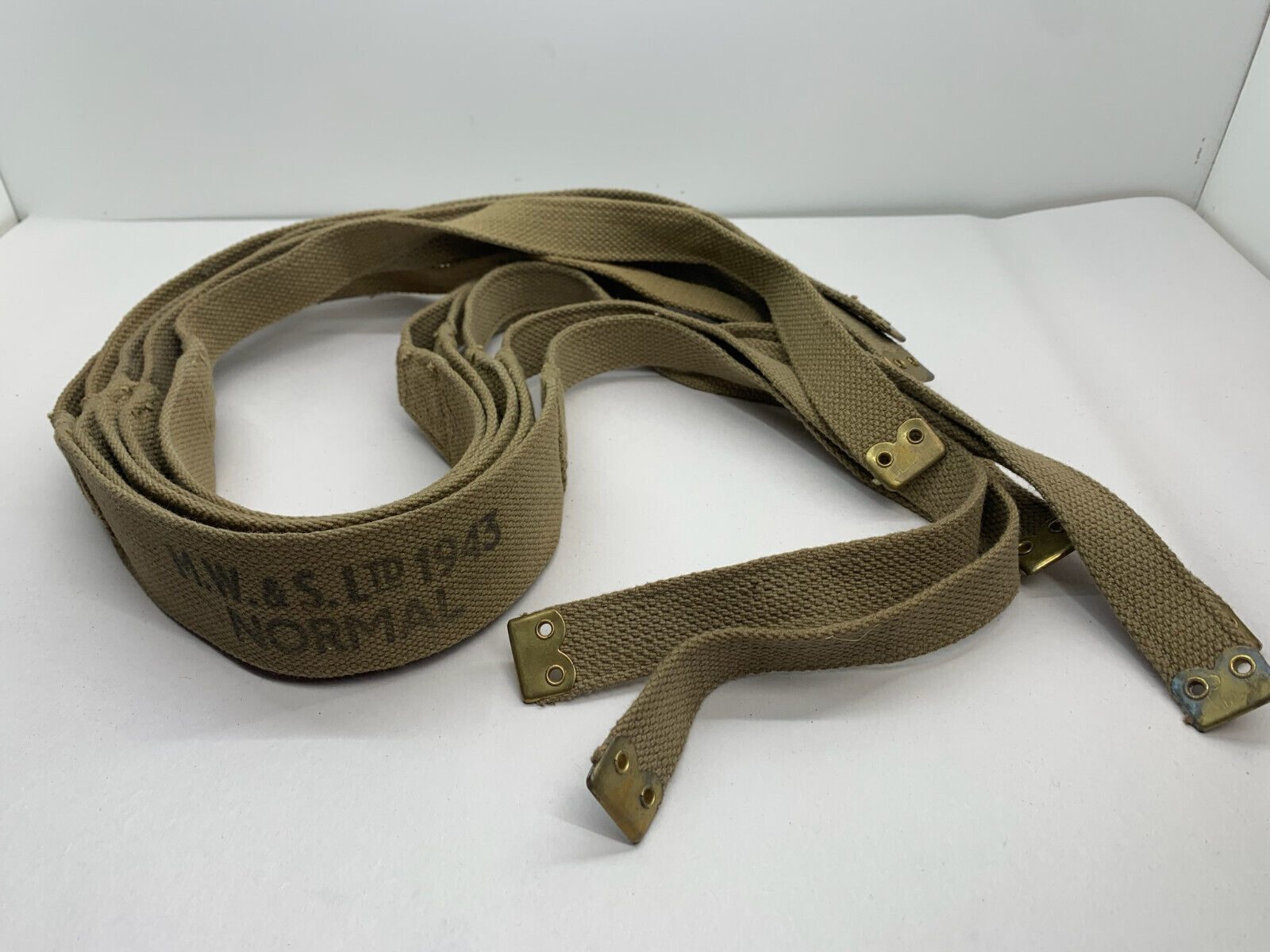 Original WW2 British Army 37 Pattern Shoulder Strap - M.W&S 1943 Dated - The Militaria Shop