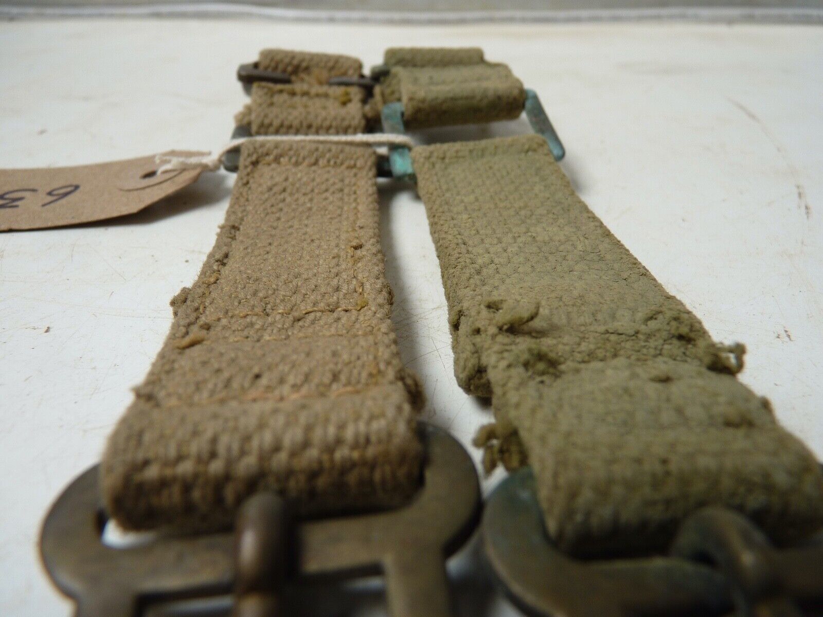 Original WW2 British Army 37 Pattern Webbing Brace Adaptor Pair - The Militaria Shop