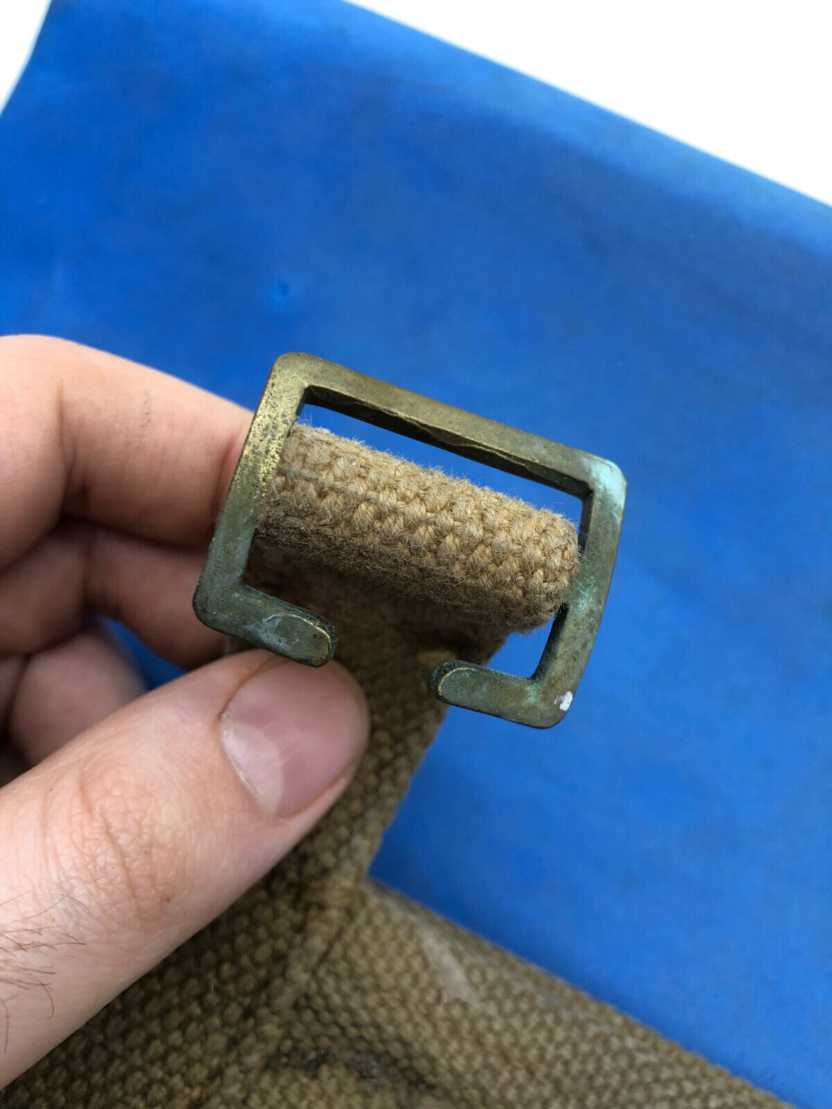 WW2 British Army 37 Pattern Webbing Water Bottle Carrier Harness - 1944 Dated - The Militaria Shop