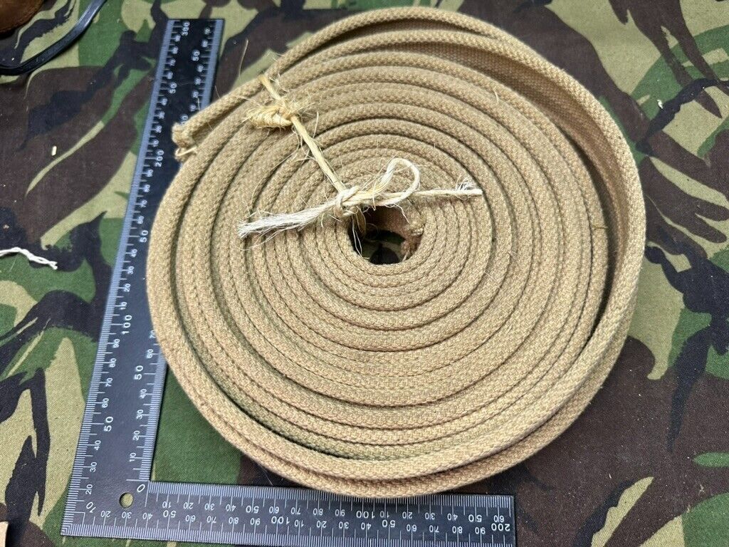 WW2 British Army Webbing Roll SMLE / Bren Sling Type Material Approx 160" x - The Militaria Shop