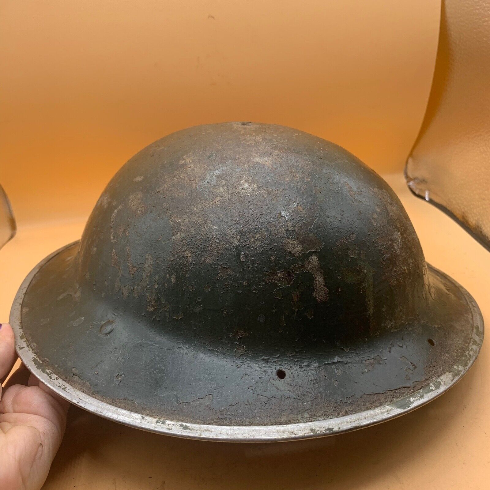 Original WW2 South African Army Mk2 Brodie Helmet - British Style Combat Helmet - The Militaria Shop