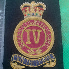 British Army Bullion Embroidered Blazer Badge - 4th Queen's Own Hussars - The Militaria Shop
