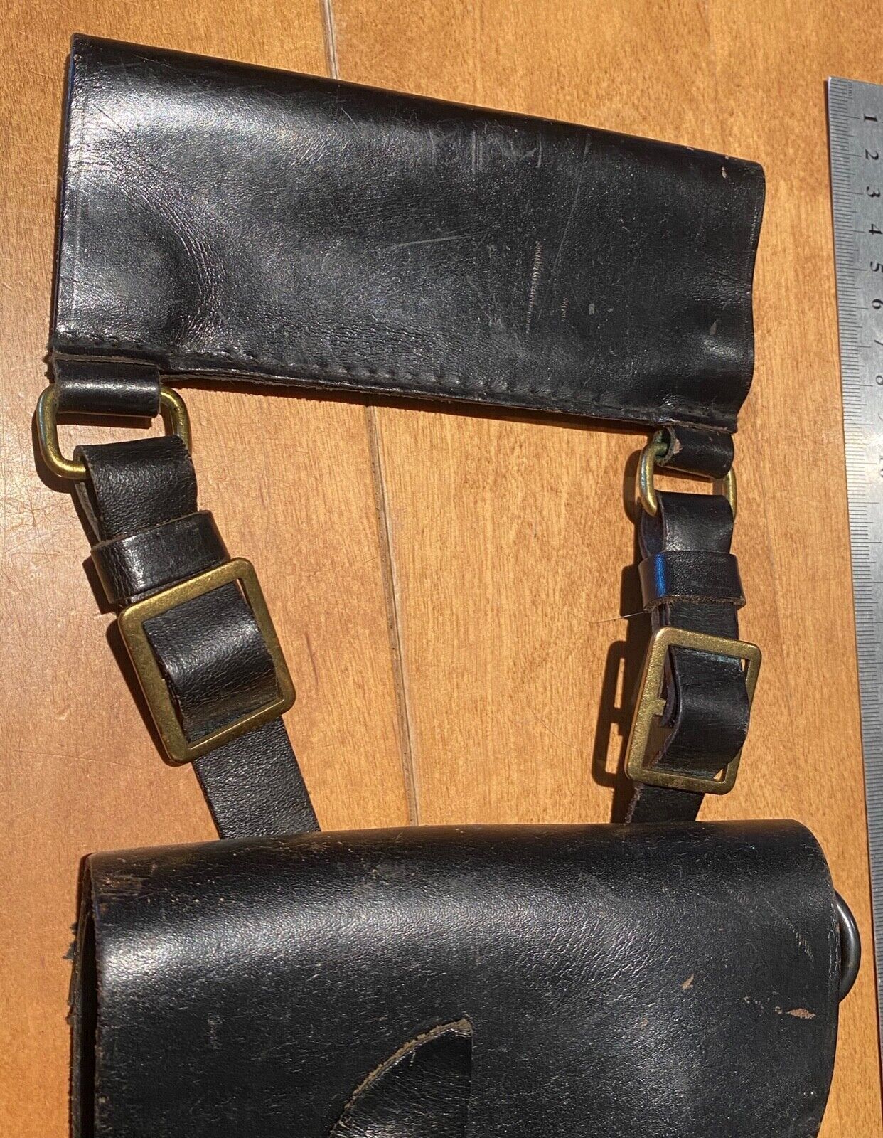 Soviet Russian Navy Officer Makarov PM Holster, + cleaning rod in black leather - The Militaria Shop