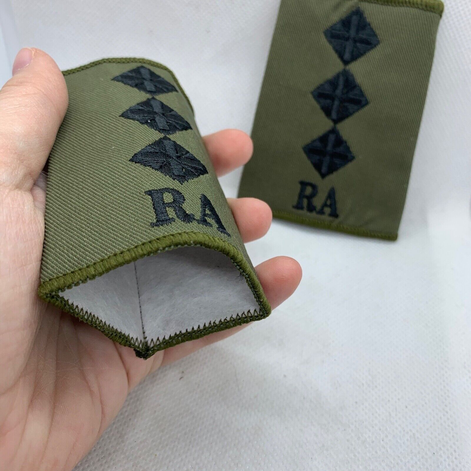 RA Royal Artillery Rank Slides / Epaulette Pair Genuine British Army - NEW - The Militaria Shop