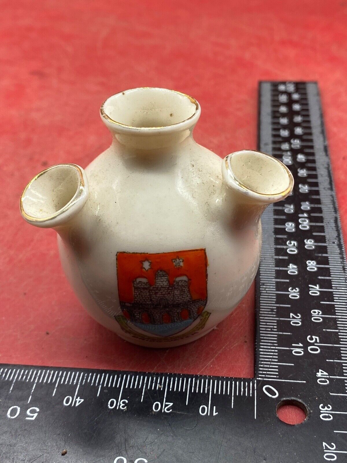 1930's Era British Commemorative Small Pottery Vase for the Town of BRIDGEW - The Militaria Shop