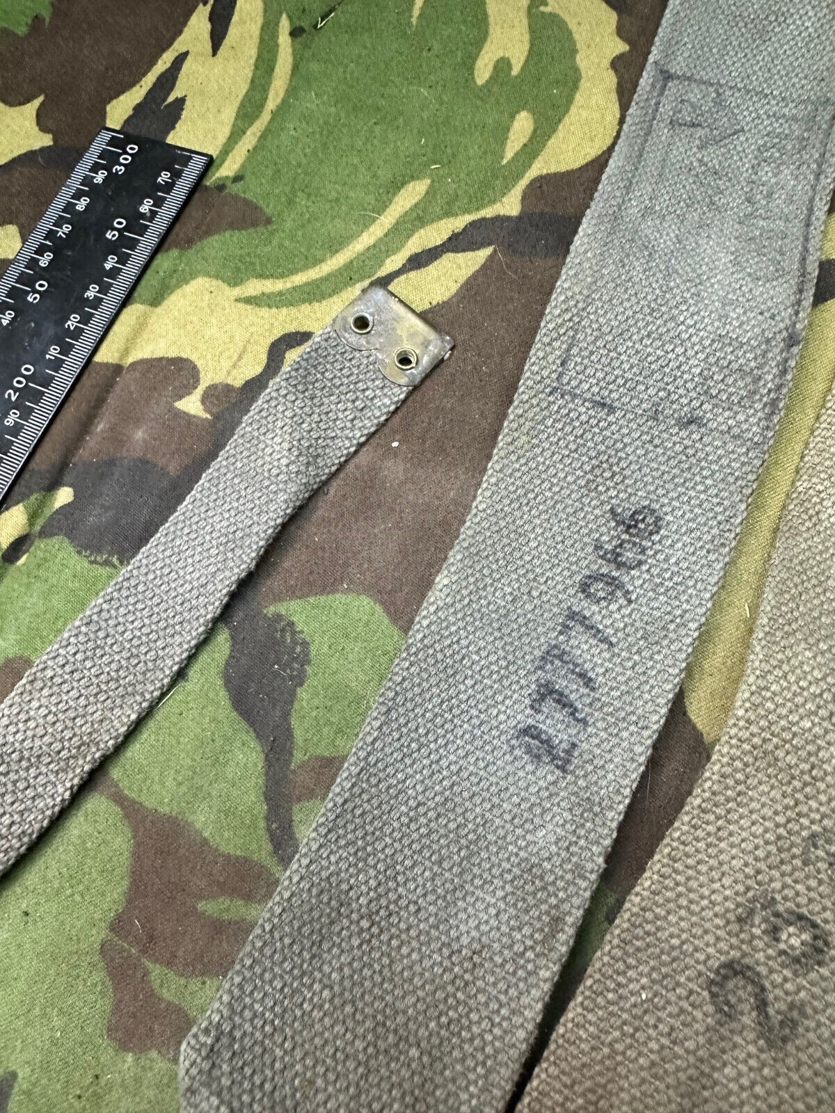 Original British Royal Air Force RAF Blue L Strap Pair - WW2 37 Pattern - The Militaria Shop