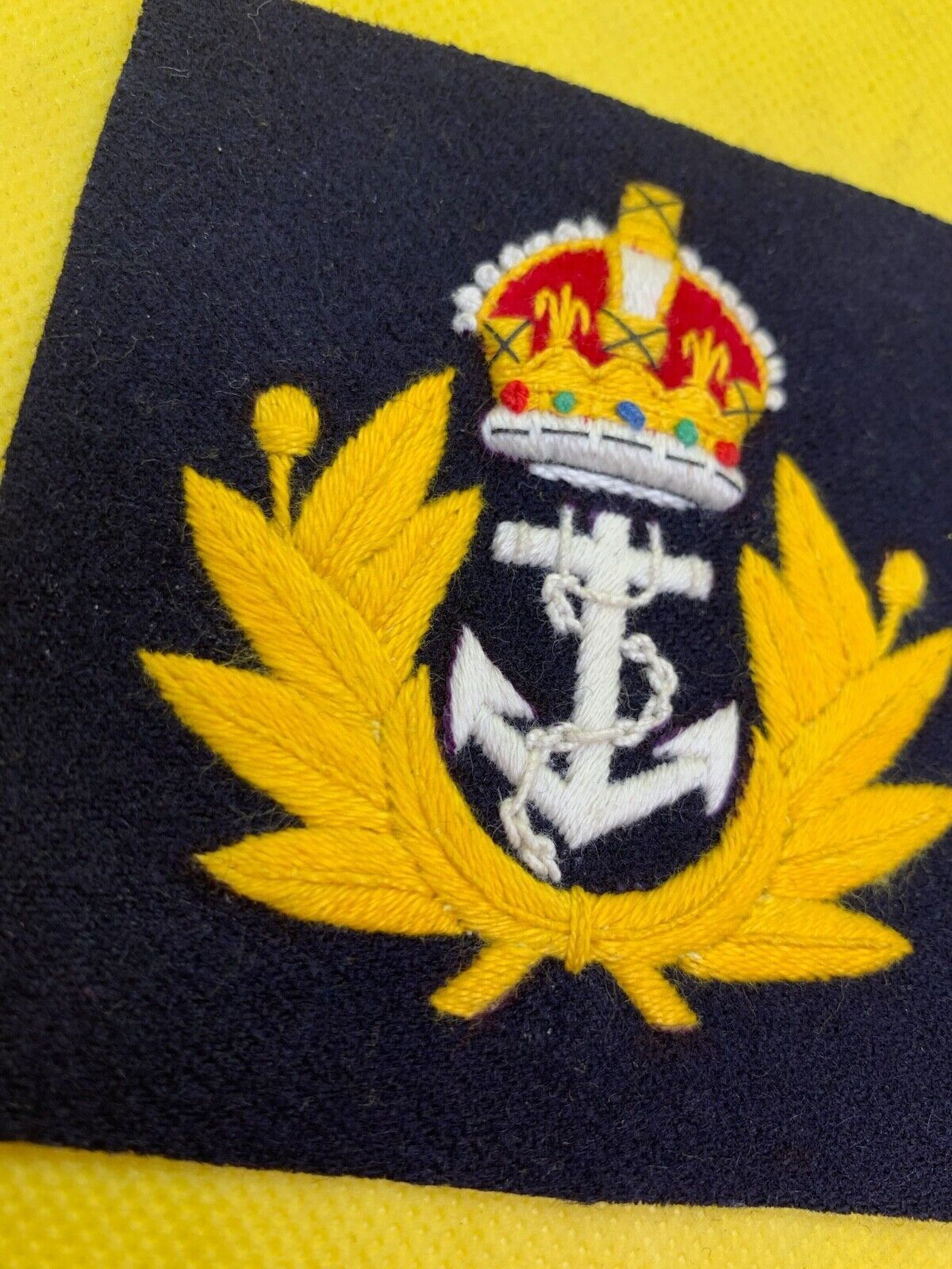 British Royal Navy Embroidered Blazer Badge - The Militaria Shop
