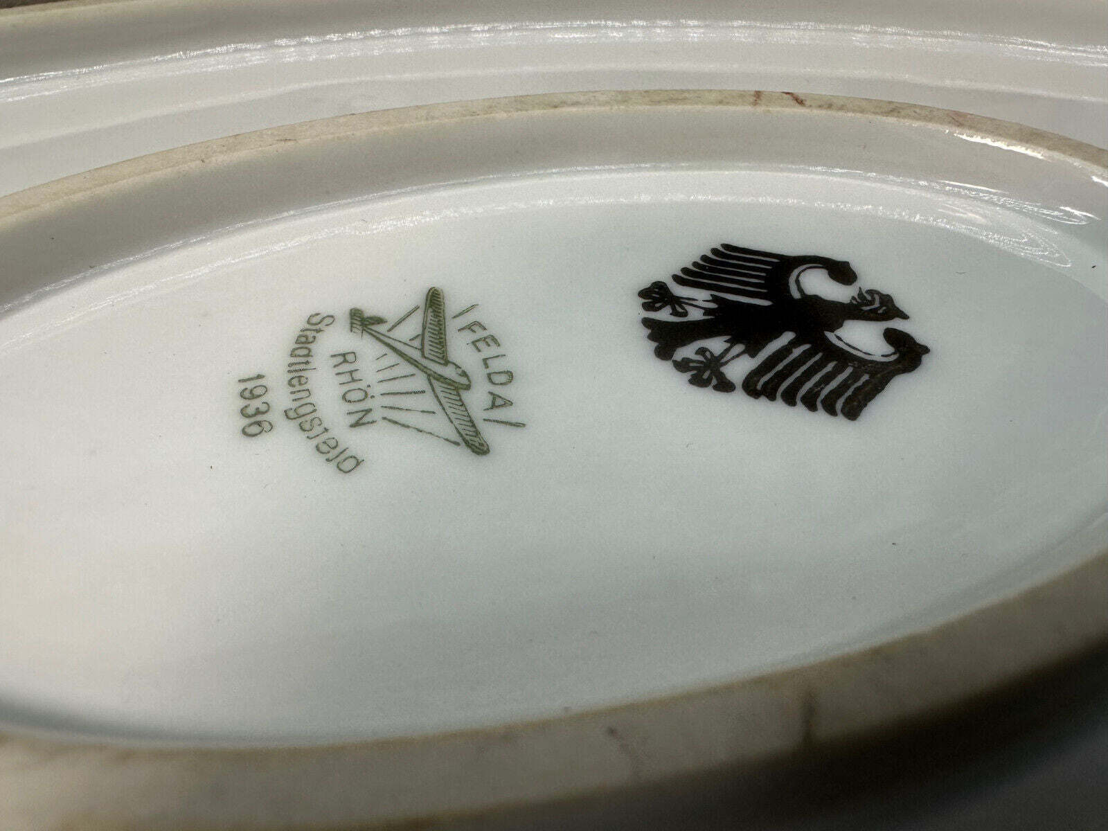 Original Pre/Early WW2 German Army Officers Mess Serving Platter - Felda Rhon - The Militaria Shop