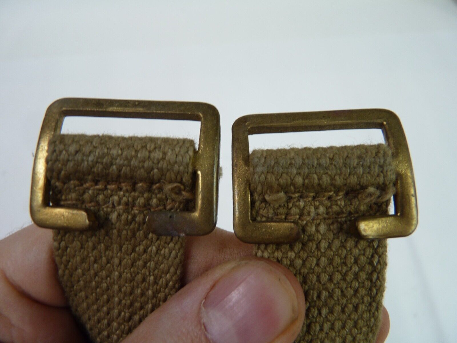 Original WW2 British Army Soldiers Water Bottle Carrier Harness - Dated 1942 - The Militaria Shop