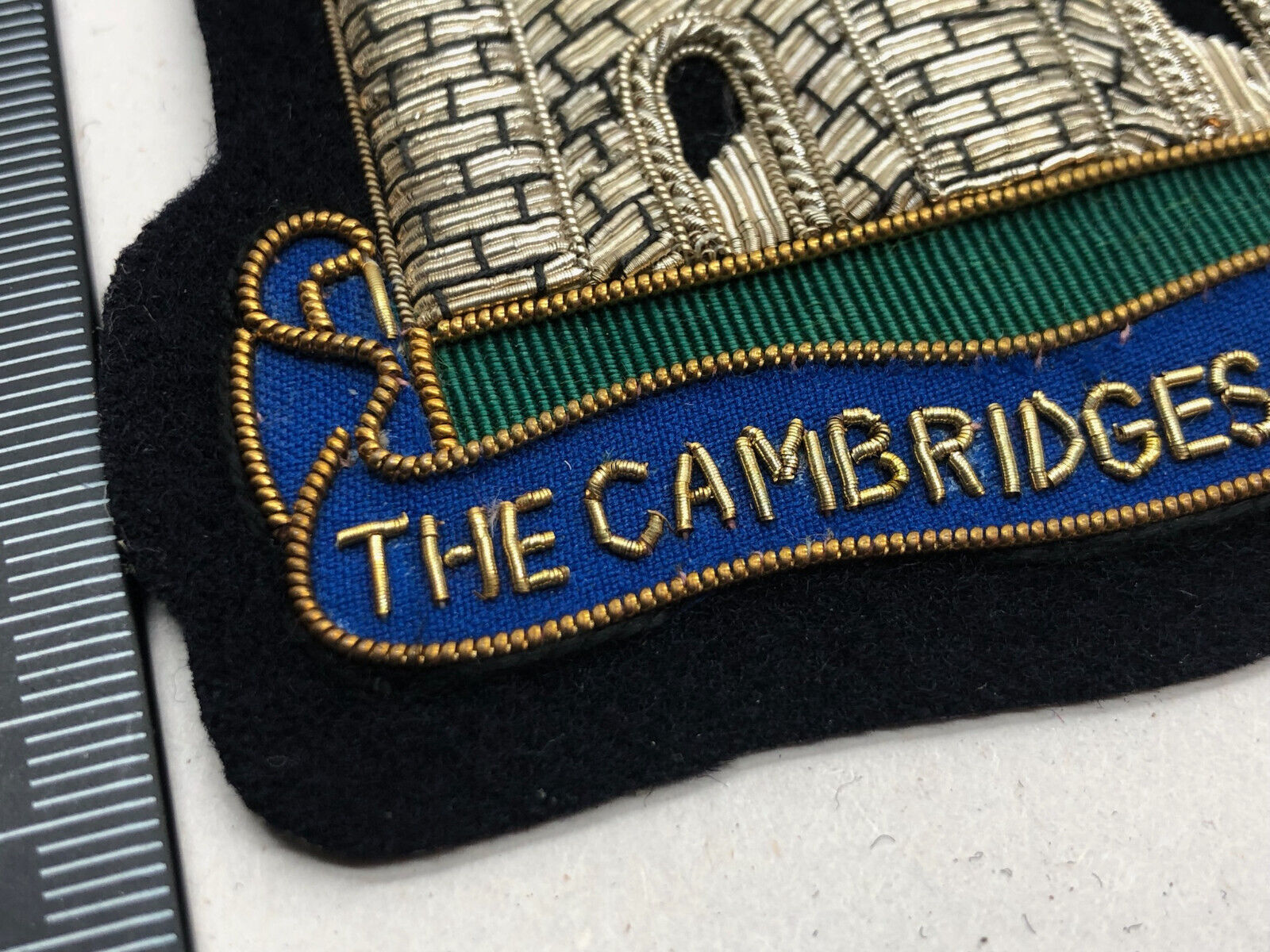 British Army Bullion Embroidered Blazer Badge - The Cambridgeshire Regiment - The Militaria Shop