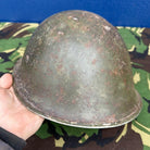 WW2 Canadian Army Mk3 Turtle Helmet - Original Helmet Shell - High Rivet - The Militaria Shop