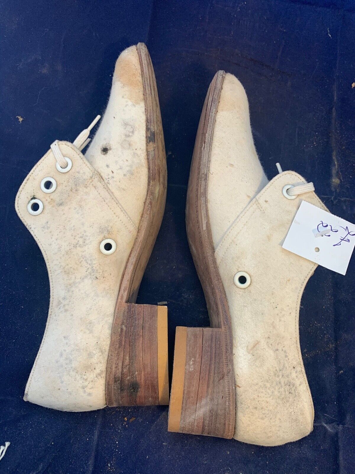 Original WW2 British Army Women's White Summer Shoes - ATS WAAF - Size 245s - The Militaria Shop