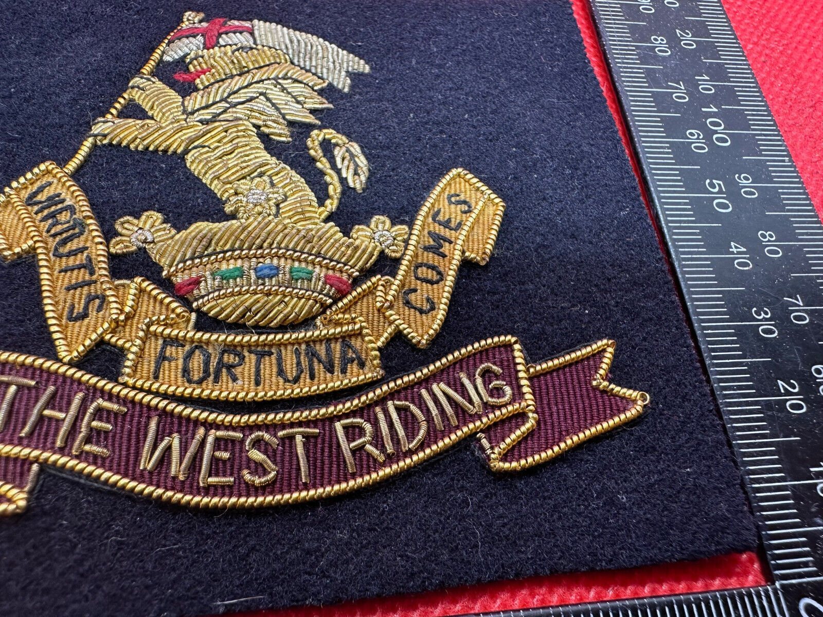 British Army Bullion Embroidered Blazer Badge - The West Riding Regiment - The Militaria Shop