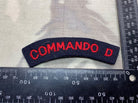 British Army - Commando D Regiment Shoulder Title - Reproduction - The Militaria Shop