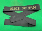 Genuine British Royal Navy H.M.S Sultan Cap Tally - Full Length - Mint Unissued - The Militaria Shop