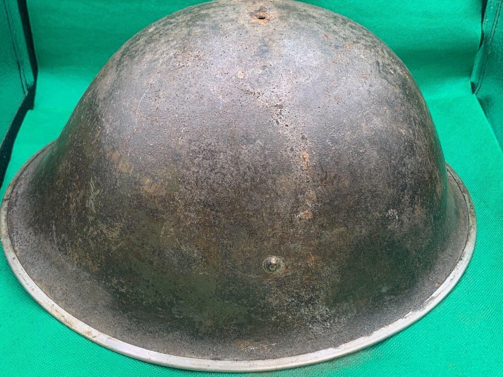 Original WW2 British Army / Canadian Army Mk3 Turtle Combat Helmet - The Militaria Shop