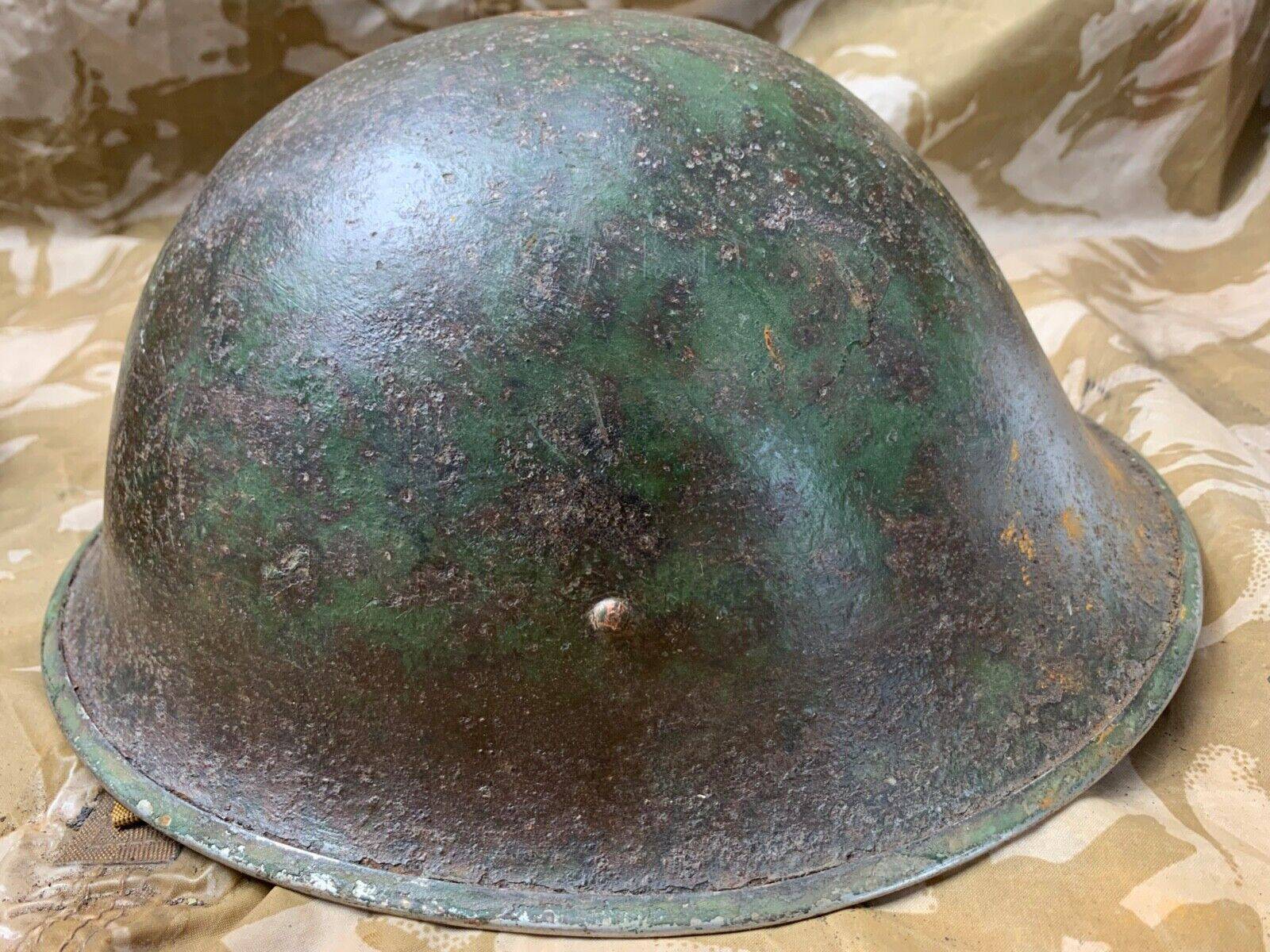 WW2 Mk3 High Rivet Turtle - British / Canadian Army Helmet - Nice Original - The Militaria Shop