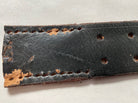 WW2 German Army belt leather fastening strip. Black leather reproduction. - The Militaria Shop