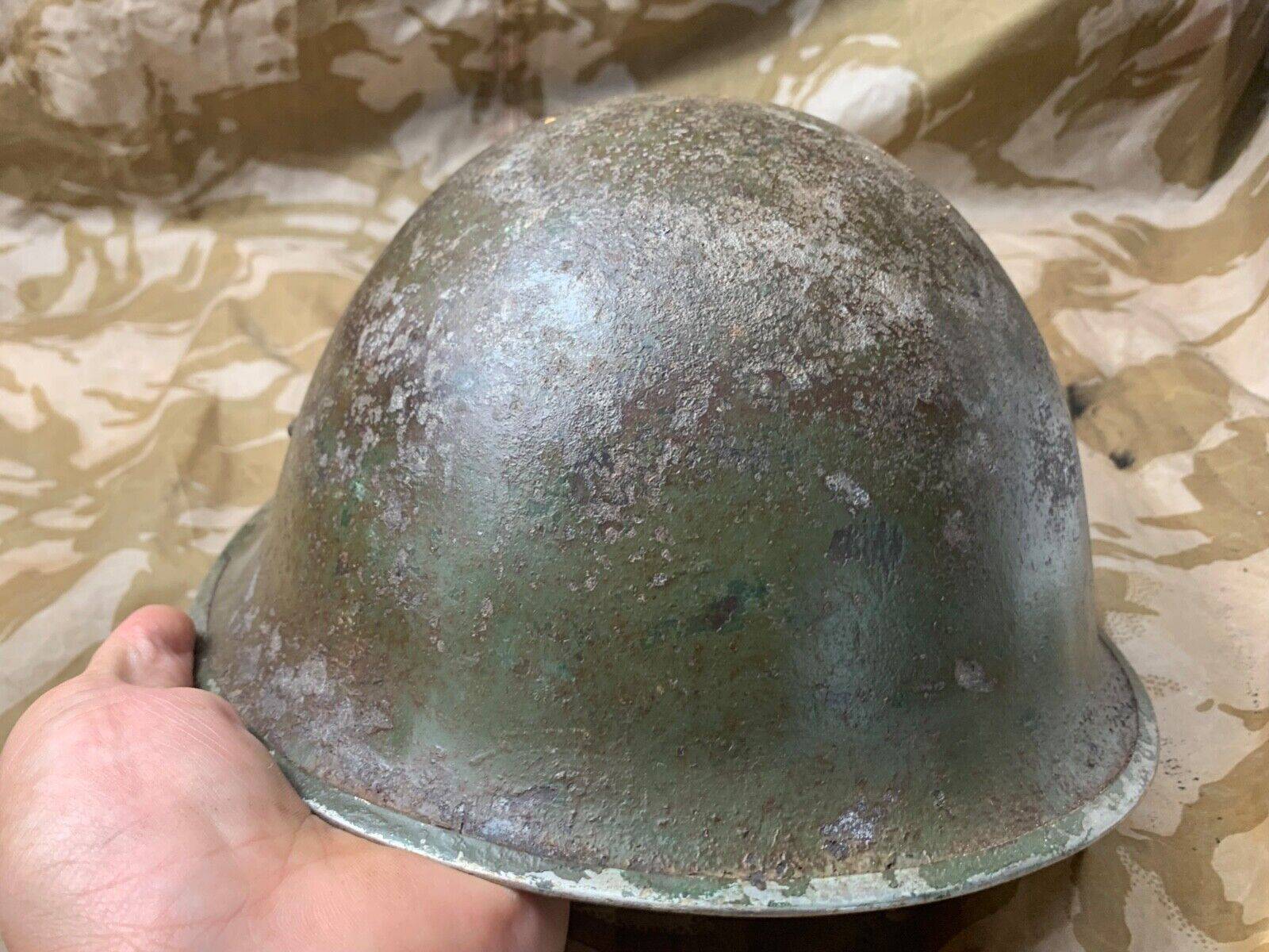 WW2 Mk3 High Rivet Turtle - British / Canadian Army Helmet - Nice Original - The Militaria Shop
