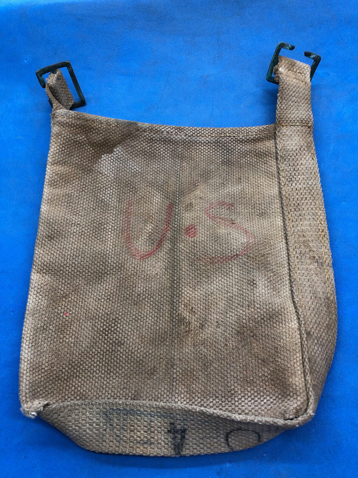WW2 British Army 37 Pattern Webbing Water Bottle Carrier Harness - 1944 Dated - The Militaria Shop