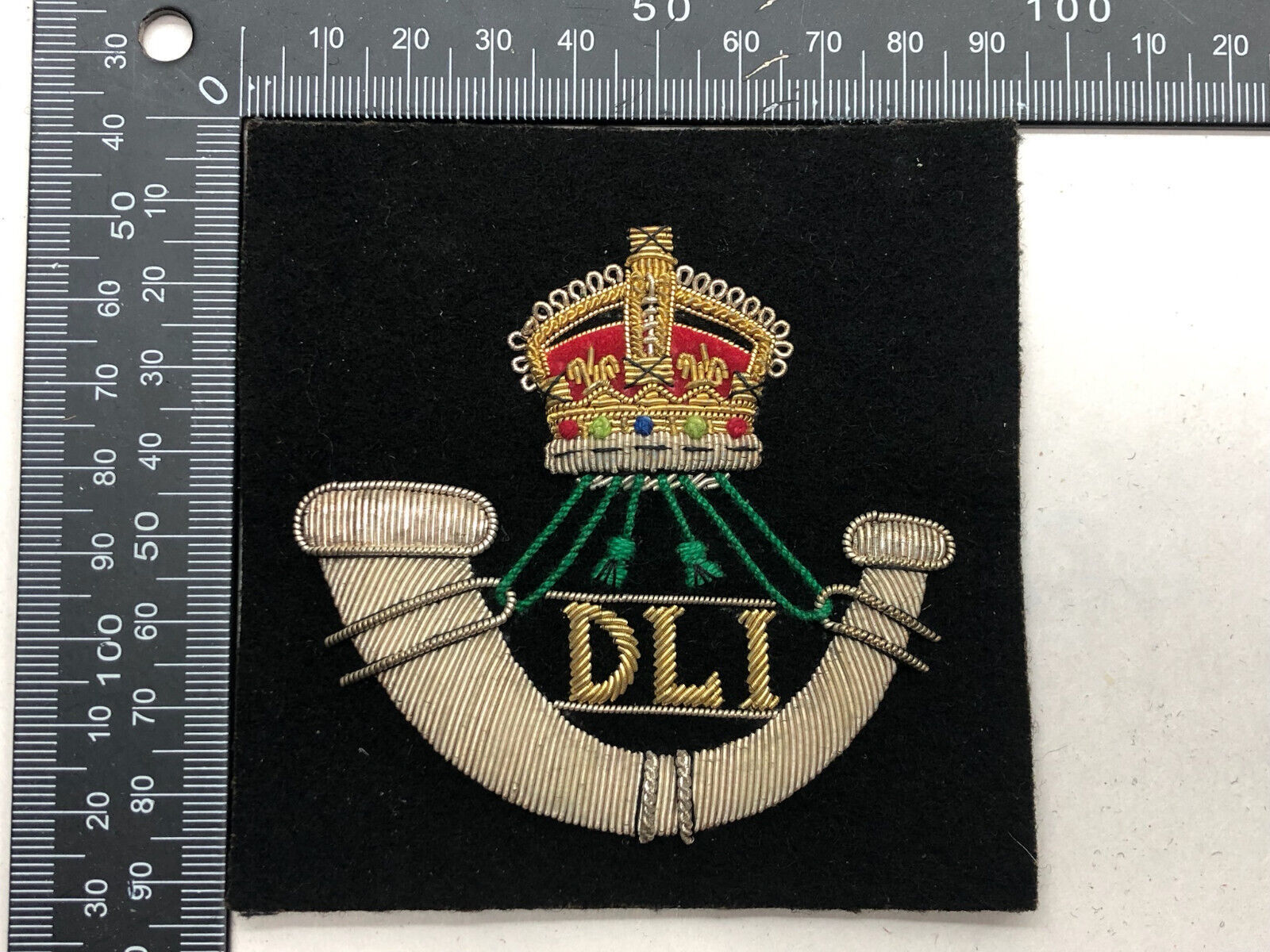 British Army Bullion Embroidered Blazer Badge - Durham Light Infantry - The Militaria Shop