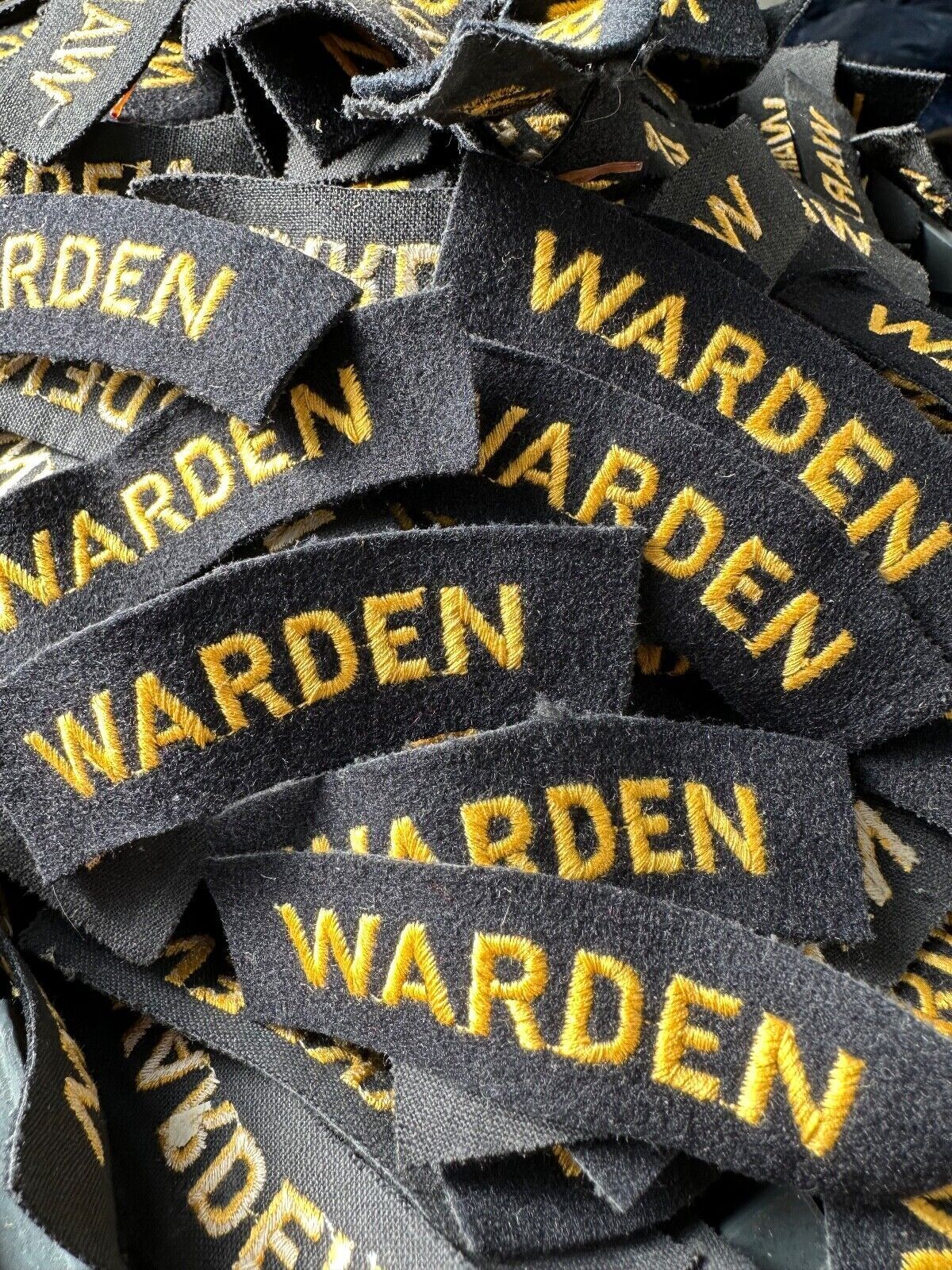 1 Pair of Original WW2 British Home Front Civil Defence Warden Shoulder Titles - The Militaria Shop