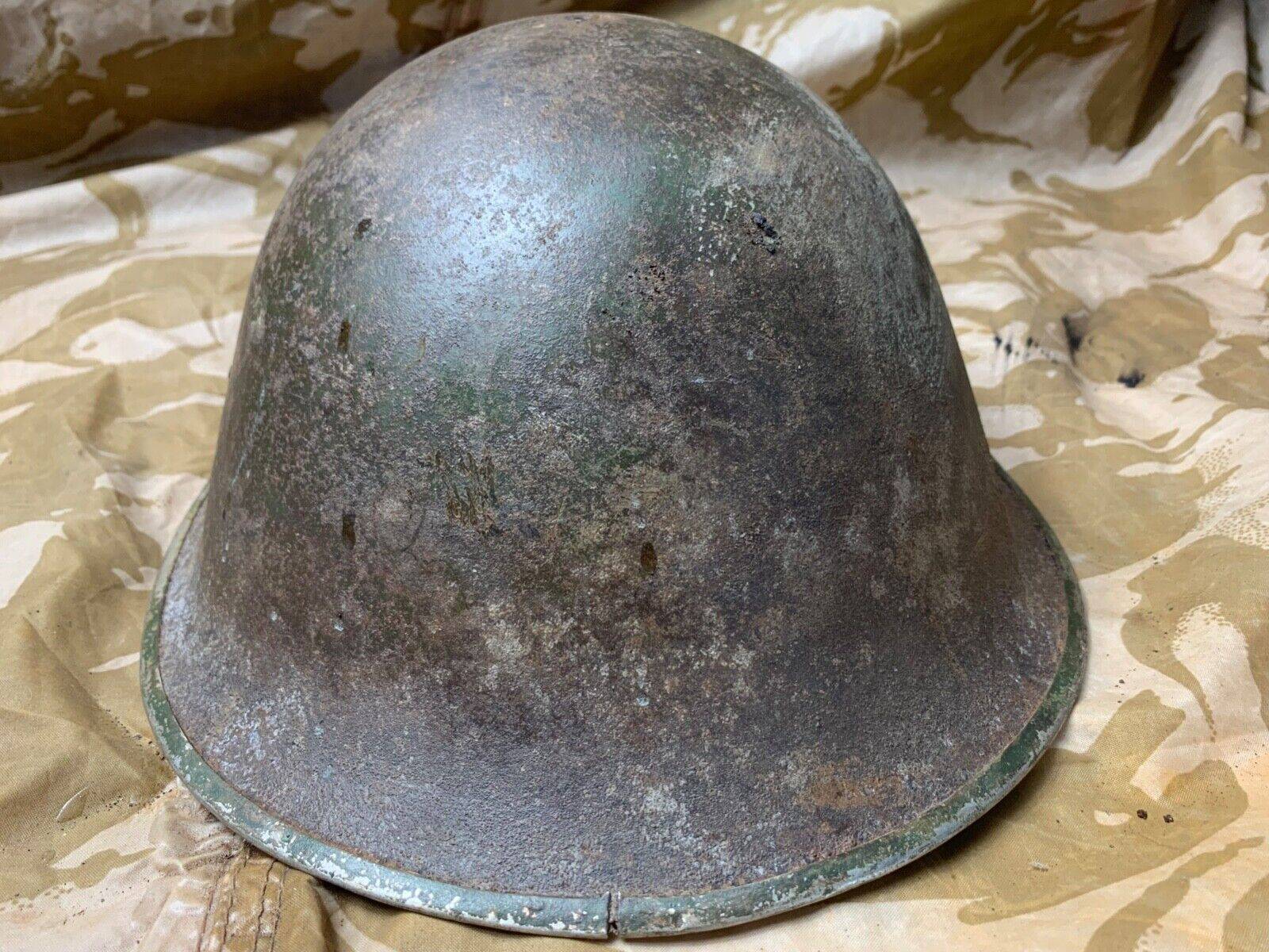 WW2 Mk3 High Rivet Turtle - British / Canadian Army Helmet - Nice Original - The Militaria Shop