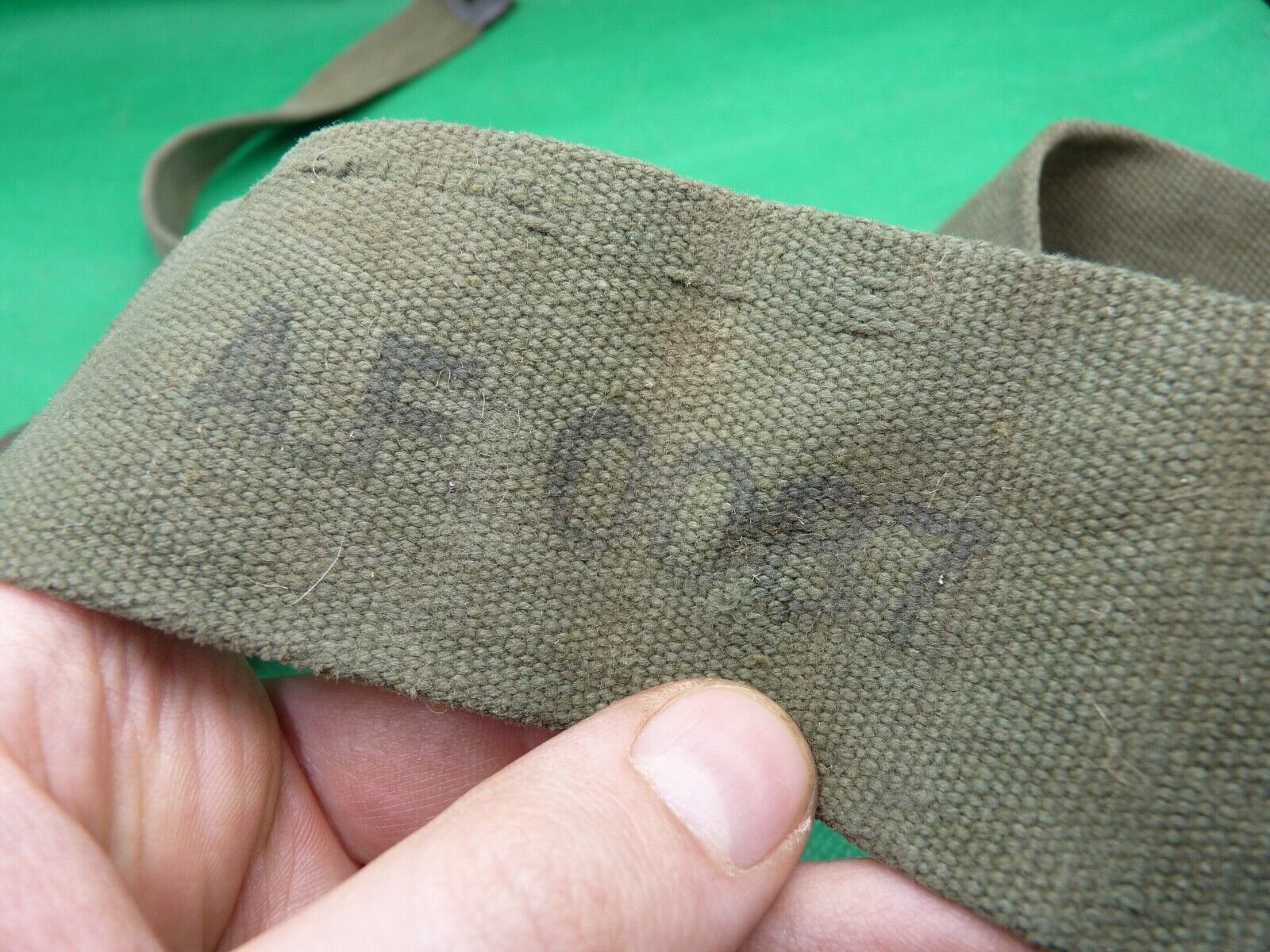 Original WW2 British Army 44 Pattern Equipment Strap - 1945 Dated - The Militaria Shop
