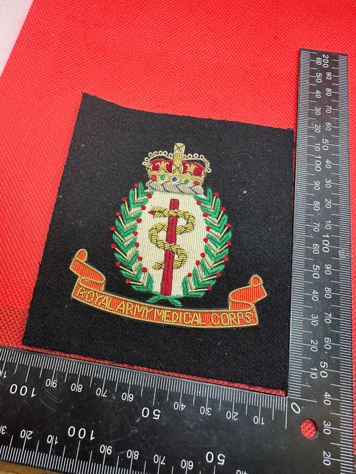 British Army Bullion Embroidered Blazer Badge - RAMC Royal Army Medical Corps - The Militaria Shop