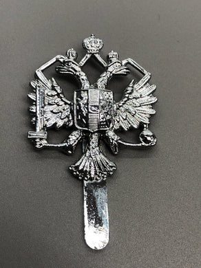 Genuine British Army Queen's Dragoon Guards Chrome Cap Badge - The Militaria Shop