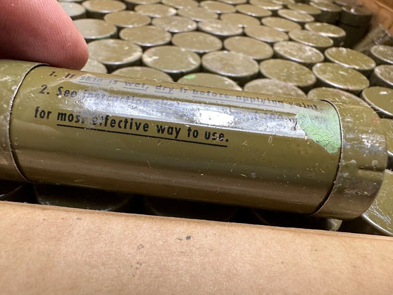 Original WW2 US Army / Airborne Green & Loam Face Paint - Unissued out of Bo - The Militaria Shop
