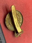 British Army Post 1953 Queen's Crown Brass and White Metal Cap Badge. - The Militaria Shop