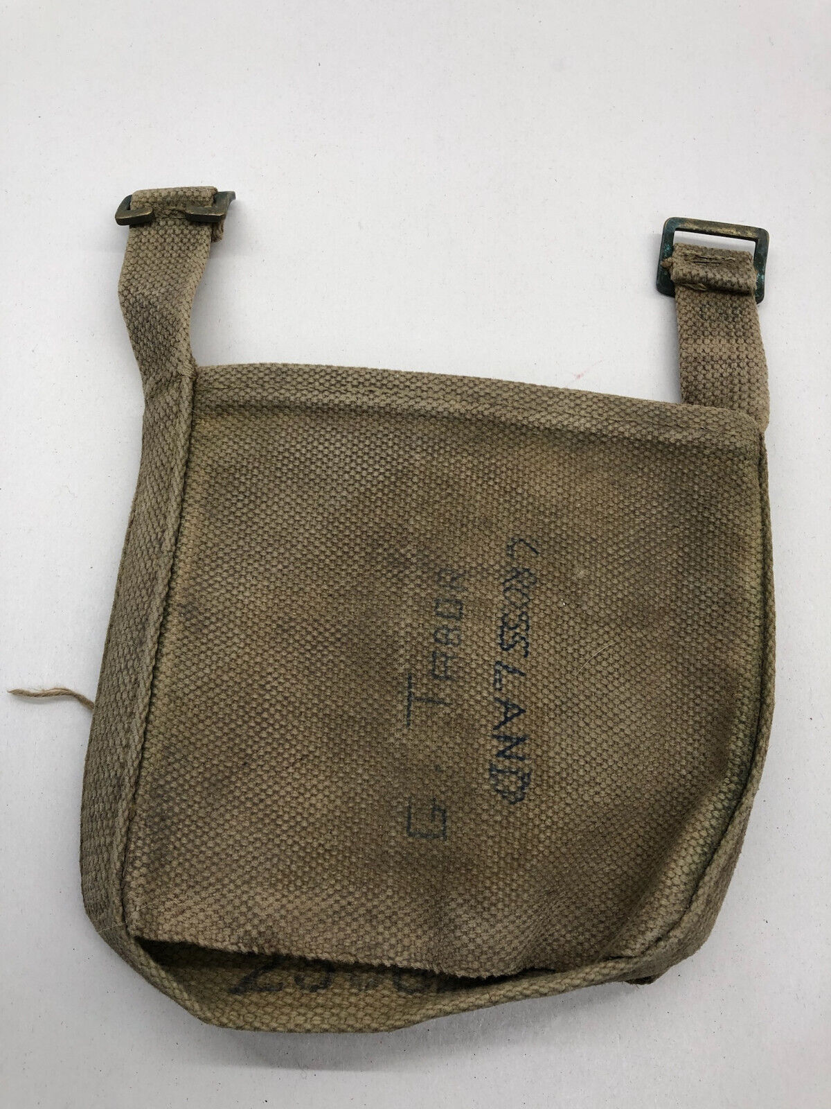 WW2 British Army 37 Pattern Webbing Water Bottle Carrier Harness - 1941 Dated - The Militaria Shop