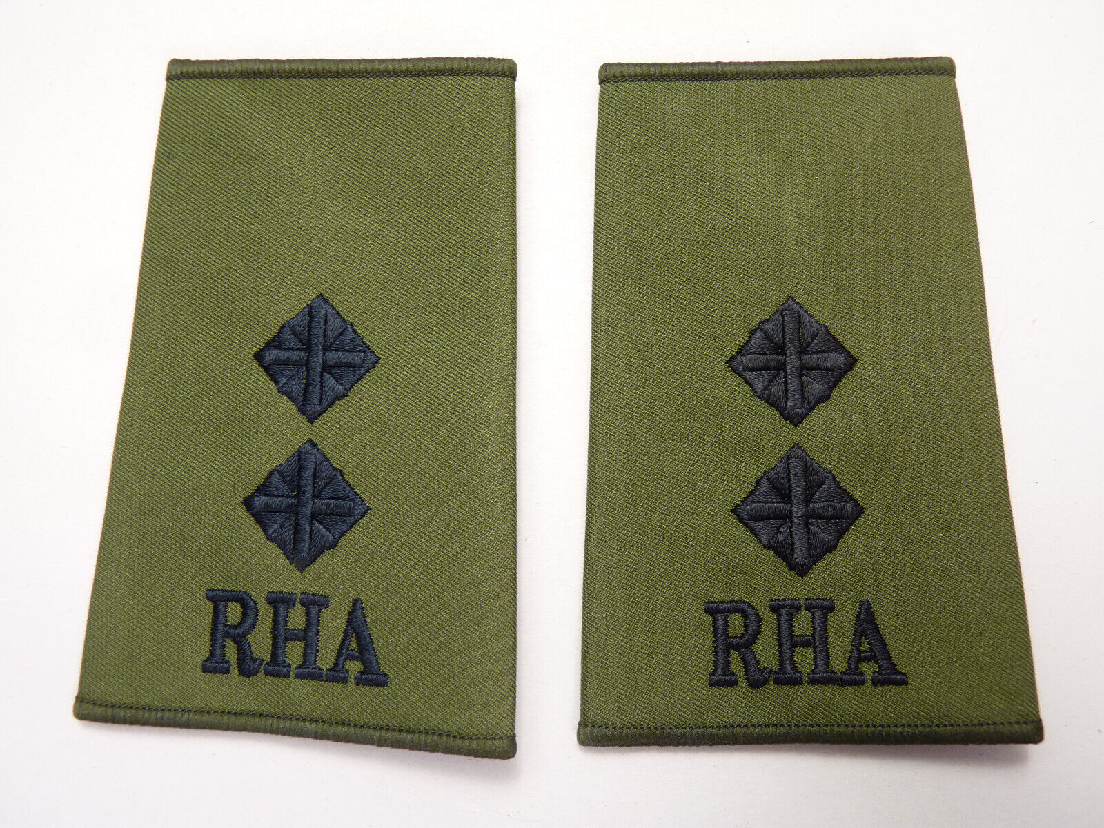 OD Green Rank Slides / Epaulette Pair Genuine British Army - RHA Corporal - The Militaria Shop