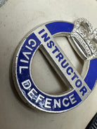 Original British Civil Defence Instructor Button Hole / Lapel Badge - Unissued - The Militaria Shop