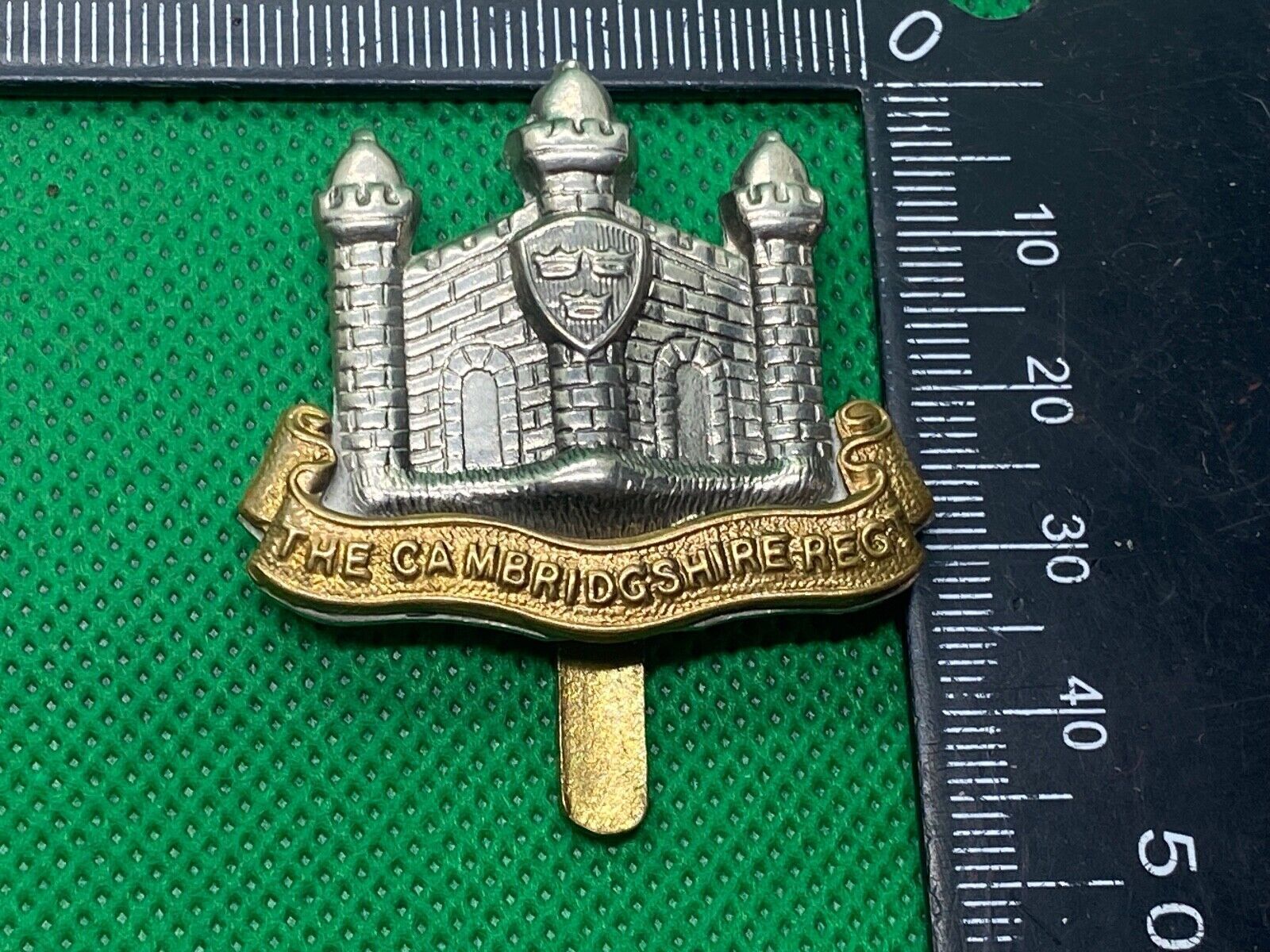British Army - The Cambridgeshire Regiment Cap Badge - The Militaria Shop
