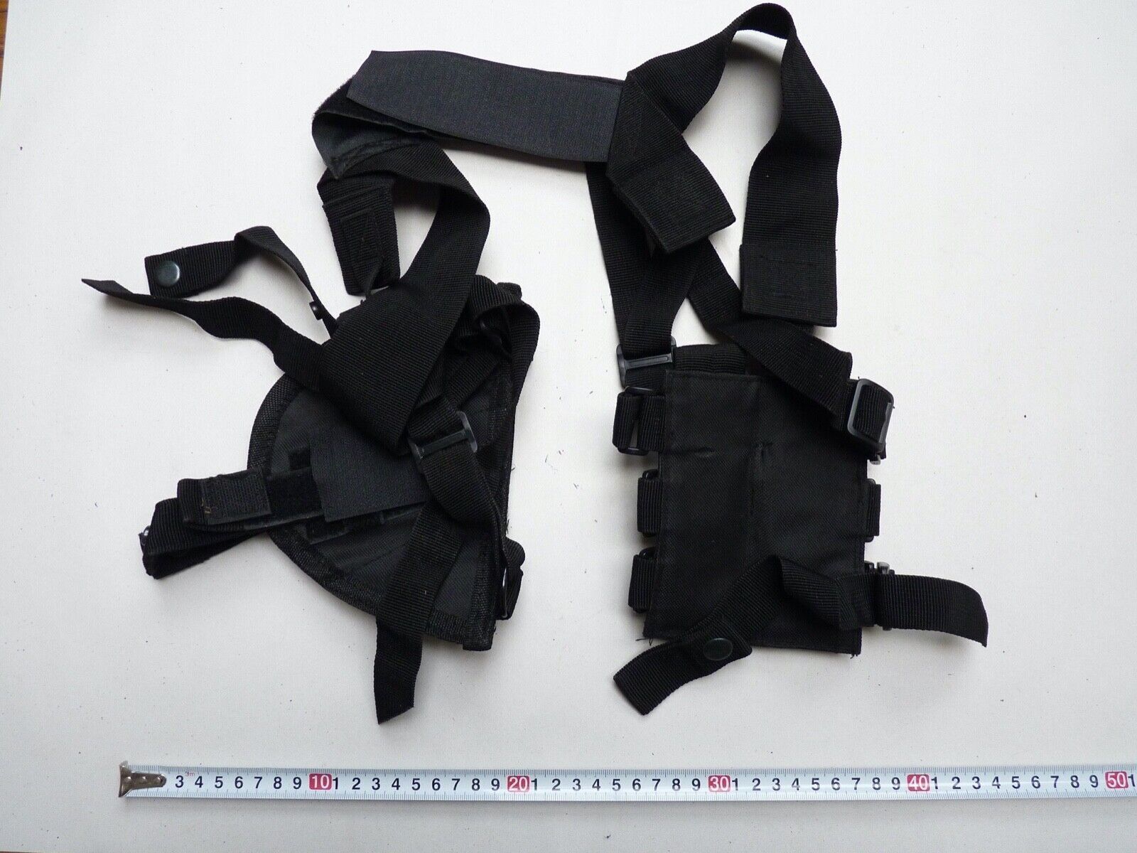 Black Canvass Pistol Shoulder Holster & Mag Pouches - The Militaria Shop